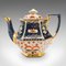 Antike englische viktorianische Keramik Teekanne mit Imari Muster, 1900 1