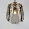 French Brass and Smoked Glass Hall Pendant Light, 1970s 6