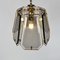 French Brass and Smoked Glass Hall Pendant Light, 1970s, Image 6