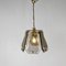 French Brass and Smoked Glass Hall Pendant Light, 1970s 7