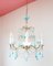 Italian Roof Spider Opalina Blue Chandelier, 1920s 3
