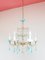 Italian Roof Spider Opalina Blue Chandelier, 1920s, Image 1