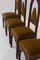 Venetian Gothic Style Chairs in Orange Corduroy Fabric, 1920, Set of 4 4