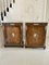 Antique Victorian Inlaid Burr Walnut and Porcelain Mounted Pier Cabinets, 1860, Set of 2 3