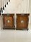 Antique Victorian Inlaid Burr Walnut and Porcelain Mounted Pier Cabinets, 1860, Set of 2, Image 2