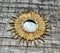 Specchio Sun vintage in resina dorata con occhio di strega, Italia, anni '60, Immagine 1