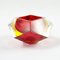 Diamond-Shaped Murano Faceted Glass Sommerso Ashtray attributed to Flavio Poli for Seguso, Italy, 1960s 2