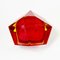 Diamond-Shaped Murano Faceted Glass Sommerso Ashtray attributed to Flavio Poli for Seguso, Italy, 1960s, Image 7