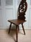 19th Century Swiss Black Forest Hand Carved Oak Side Chair with Standing Lion, Image 11