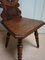 19th Century Swiss Black Forest Hand Carved Oak Side Chair with Standing Lion 2