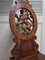 19th Century Swiss Black Forest Hand Carved Oak Side Chair with Standing Lion 3