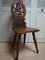 19th Century Swiss Black Forest Hand Carved Oak Side Chair with Standing Lion 7