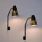 Norwegian Brass and Black Metal Wall Lamp by Ra-Gla, 1960s, Set of 2 3
