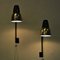 Norwegian Brass and Black Metal Wall Lamp by Ra-Gla, 1960s, Set of 2 8