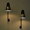 Norwegische Wandlampe aus Messing & schwarzem Metall von Ra-Gla, 1960er, 2er Set 8