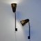 Norwegian Brass and Black Metal Wall Lamp by Ra-Gla, 1960s, Set of 2 9
