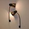 Norwegian Brass and Black Metal Wall Lamp by Ra-Gla, 1960s, Set of 2 7