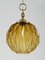 Pendant Light in Facetted Amber Glass by Targetti Stankey, Italy, 1980s, Image 7