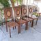 Art Nouveau Liberty Chairs in Wood and Leather, 1920s 8