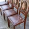 Art Nouveau Liberty Chairs in Wood and Leather, 1920s 4