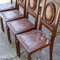 Art Nouveau Liberty Chairs in Wood and Leather, 1920s, Image 4