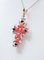 Rose Gold and Silver Cross Pendant in Coral with Diamonds and Sapphires, 1950s 3
