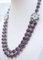 Gold and Silver Necklace with Amethysts and Diamonds, 1970s 2