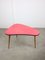 Mesa infantil italiana Mid-Century ovalada en rojo, Imagen 5