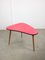 Mesa infantil italiana Mid-Century ovalada en rojo, Imagen 1