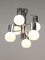 Vintage Italian Chrome and Opaline Chandelier, Image 5