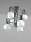 Vintage Italian Chrome and Opaline Chandelier, Image 1