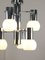 Vintage Italian Chrome and Opaline Chandelier, Image 6