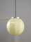 Italian Art Deco Yellow Sphere Pendant Lamp 6