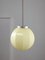 Lampe à Suspension Sphère Art Déco Jaune, Italie 1