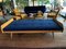 Sofá cama danés de madera y tweed, Imagen 1