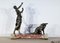 Art Deco Figure with Dogs, Early 1900s, Sculpture in Regula & Marble, Image 4