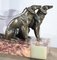 Figurine Art Déco avec Chiens, Début des Années 1900, Sculpture en Regula & Marbre 12