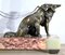 Art Deco Figure with Dogs, Early 1900s, Sculpture in Regula & Marble 10