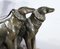 Art Deco Figur mit Hunden, Anfang 1900, Skulptur aus Regula & Marmor 13