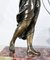 Art Deco Figur mit Hunden, Anfang 1900, Skulptur aus Regula & Marmor 8