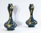 Late 19th Century Gien Ceramic Vases, Set of 2, Image 3