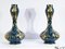 Late 19th Century Gien Ceramic Vases, Set of 2, Image 12