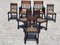 Turned Oak and Rope Dining Chairs and Armchairs, 1940s, Set of 7, Image 1