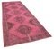 Anatolian Pink Hand Knotted Overdyed Runner Rug, 1960s 2