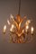 Calla-Lily Chandelier in Gold, 1970s 14