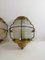 Vintage Wall Lights in Glass and Brass, 1960s, Set of 2 4