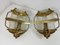 Vintage Wall Lights in Glass and Brass, 1960s, Set of 2 5