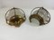 Vintage Wall Lights in Glass and Brass, 1960s, Set of 2 2