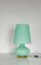 Lámpara de mesa vintage de cristal de Murano y madera, años 80, Imagen 1