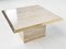 Travertine and Brass Coffee Table 8